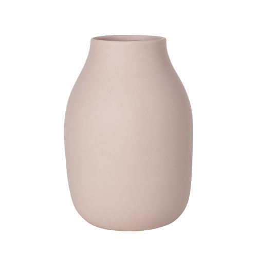 Blomus 65702 20 x 6 in. Colora Porcelain Vase, Rose Dust