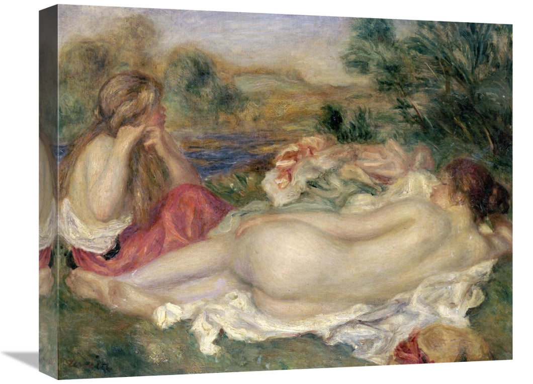 Global Gallery GCS-267147-22-142 22 in. Two Bathers Art Print - Pierre-Auguste Renoir