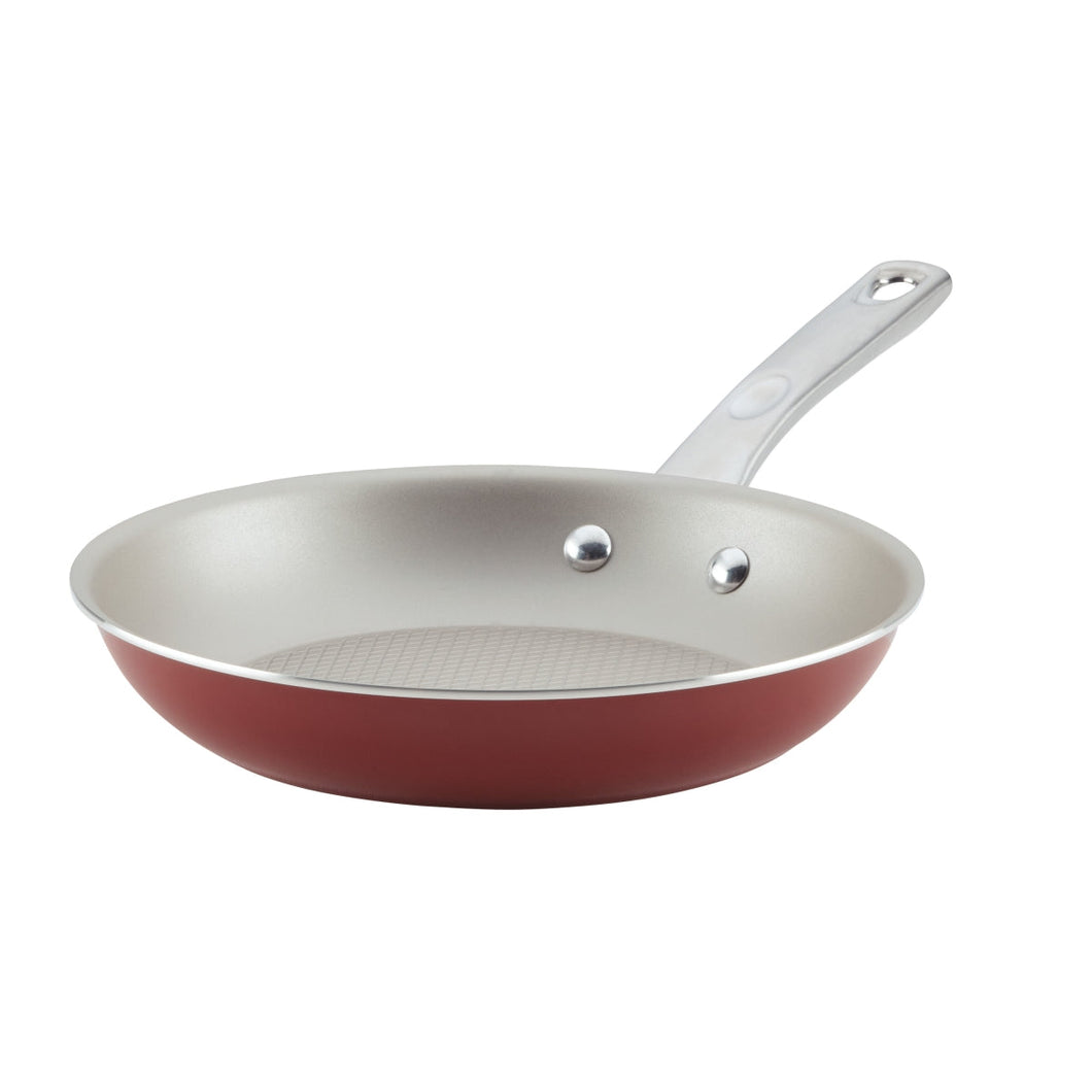 Ayesha Curry 10783 Porcelain Enamel Nonstick Skillet, 9.25 in. - Sienna Red