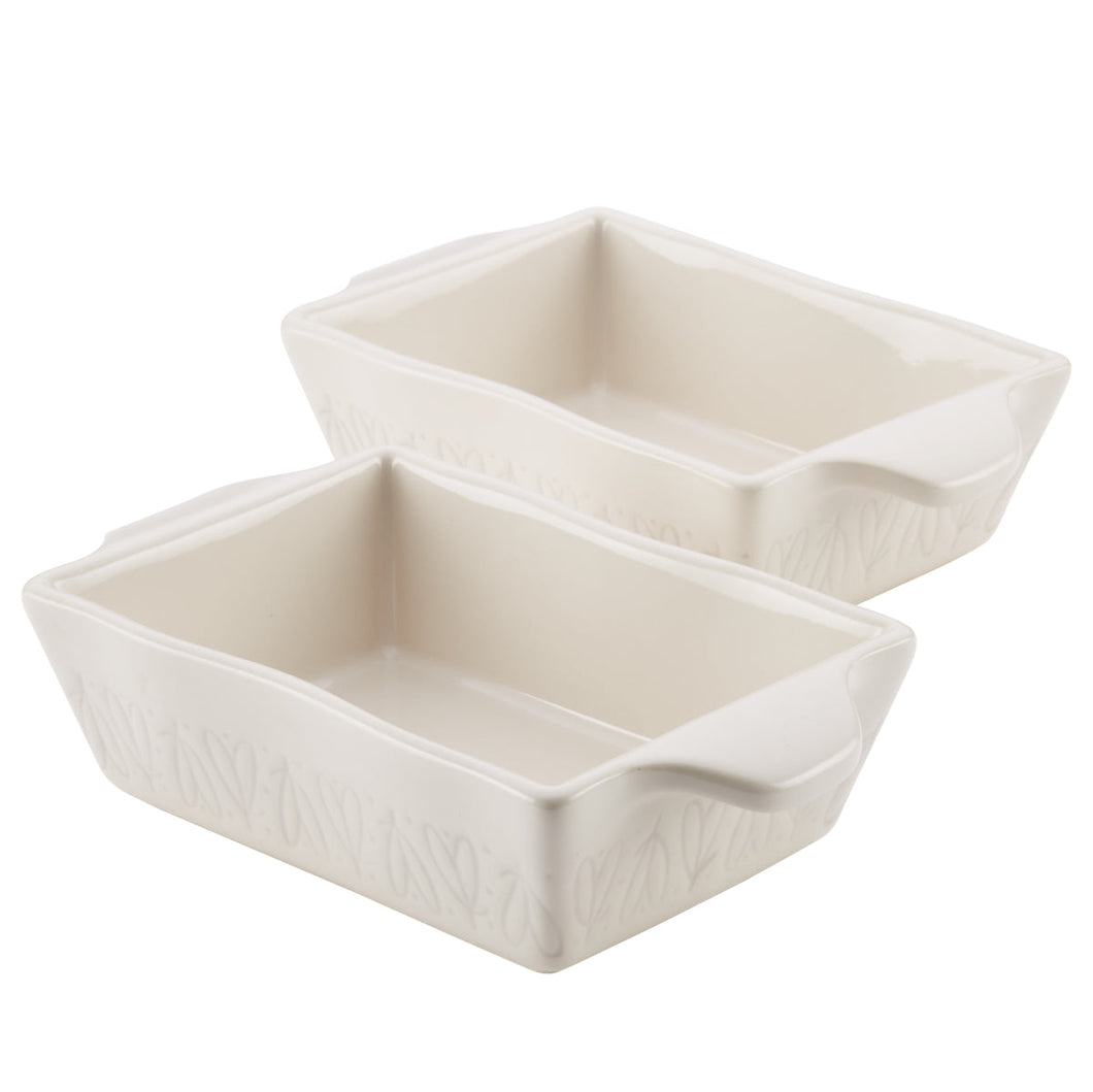 Ayesha Curry 46940 Ceramics Au Gratin Set, 12 oz - French Vanilla, 2 Piece