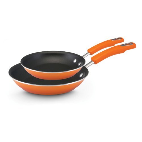 Rachael Ray 11647 Twin Pack Skillets  Orange Two-Tone - Orange