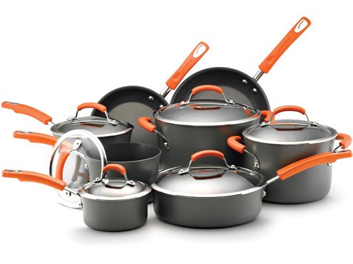 Rachael Ray 87000 14 Piece Set - Orange Handles